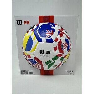 New Honor World Cup Wilson Soccer Ball Size 5 Multicolored Training Match